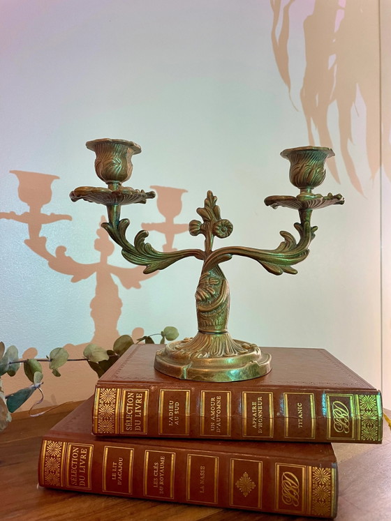 Vintage vergulde bronzen kroonluchter (photo 3 of 3)