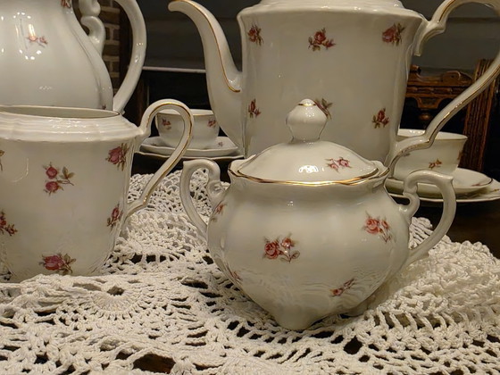 Image 1 of "Prachtig en compleet 10-persoons koffie-/theeservies (mix van Seltmann Weiden Marie-Luise en bijpassend Ćmielów). 