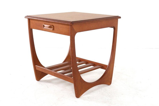 Image 1 of G Plan side table with pull-out drawer vintage