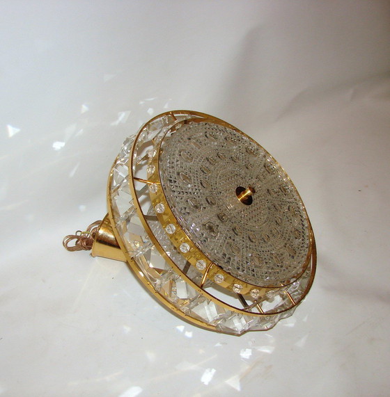 Image 1 of Kristall-Hängeleuchte Proj. Carl Fagerlund für Orrefors, Schweden, 1960er Jahre