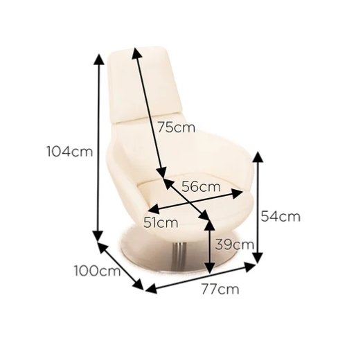Sillón giratorio de cuero Natuzzi Design Modelo Brend – Sillas giratorias, Leather, Metal (photo 6 of 7)