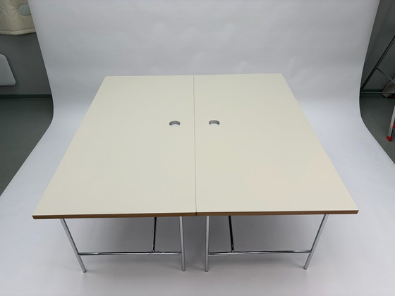 2X Faust Linoleum Scrivanie - NUOVO, Legno, Cromo, Crema (foto 5 di 6)