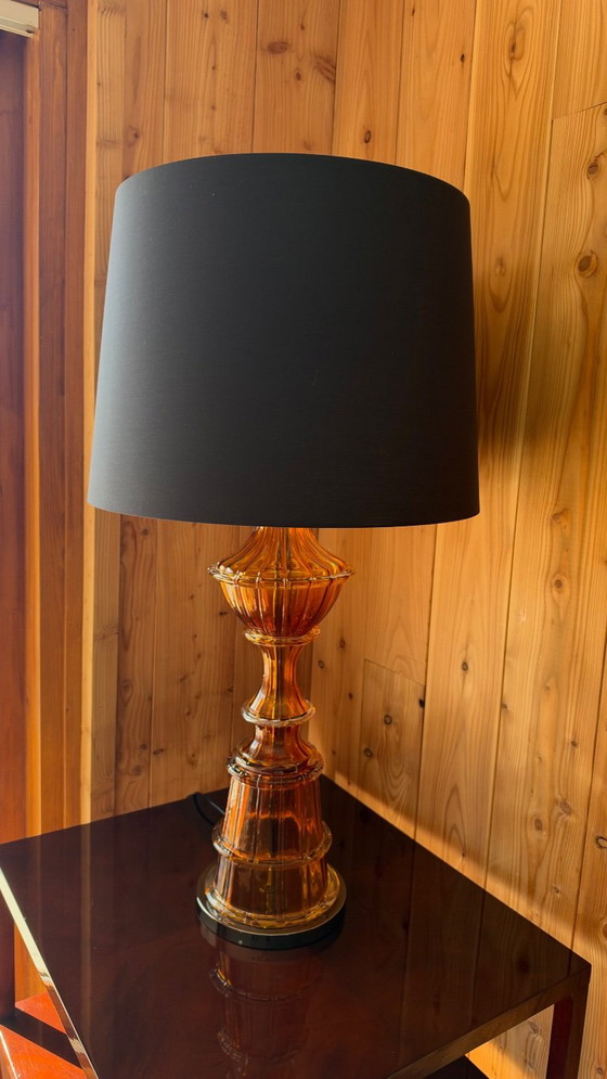 2 Samurai lamps new condition Murano glass, Barovier & Toso, Table lamps, Textile, Orange, Vintage (photo 6 of 16)