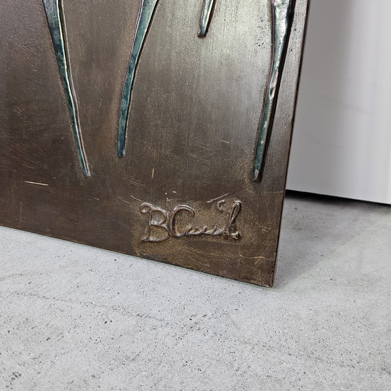 Image 1 of Vintage wall panel deco, moon horses