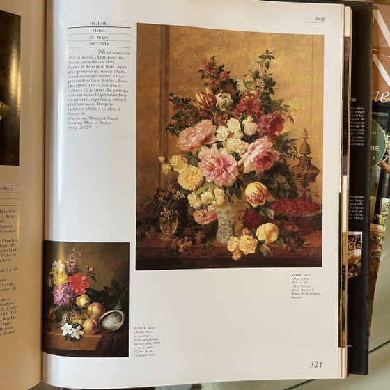 Henri Robbe, Bunch of Flowers Still Life, Oil on Panel, 1840s – Paintings & Drawings, Wood (photo 14 of 18)