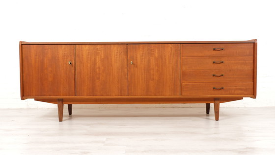 Image 1 of Vintage Dressoir | Zwarte Greepjes | 220 Cm | 1960S