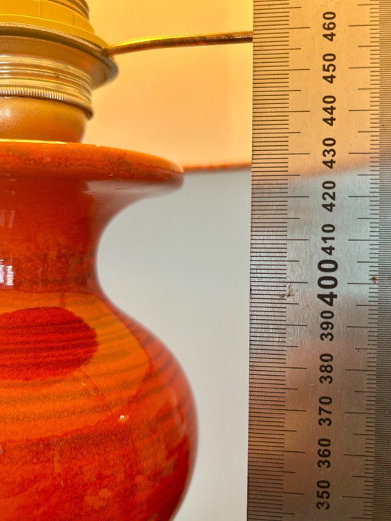 Image 1 of Kaiser Leuchten: Mid-Century Bubble Lampe in feurigem Rot