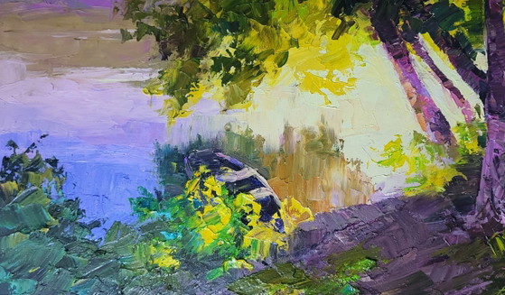 Image 1 of Evening in the Forest by the River
