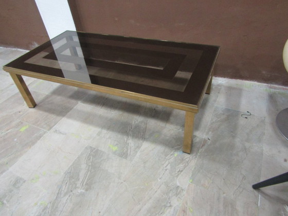 Image 1 of brass coffee table