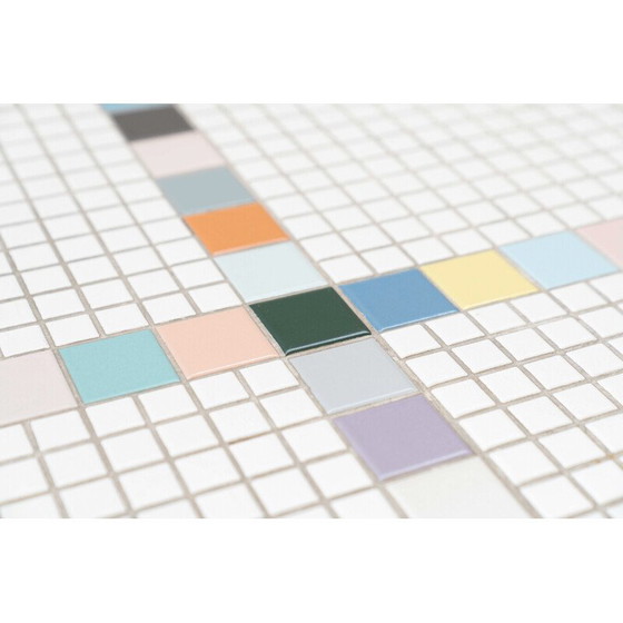 Image 1 of Vintage table with mosaic tiled top, 1950s