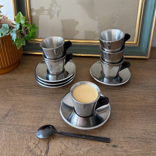 Ikea Trivsel Vintage 90er Espressoservice – Edelstahl