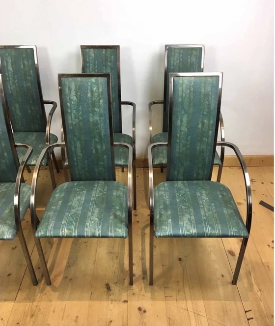 Image 1 of Belgo Chrome eetkamerstoelen uit de jaren 80