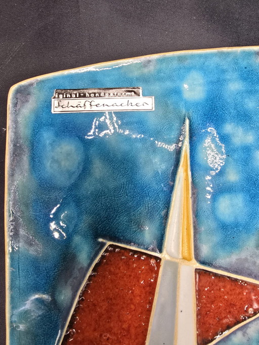 Ceramic wall tile Mid-century Helmut Schäffenacker 
