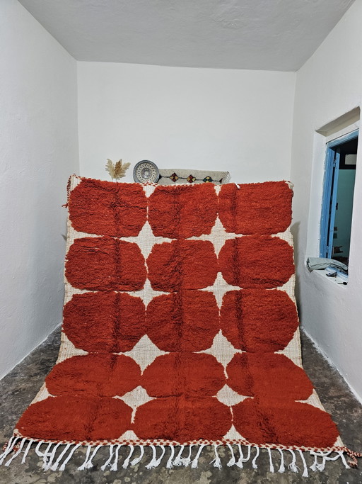 Tappeto arancione 2,5/2 m fatto a mano – vloerkleden en tapijten, Wool (photo 2 of 10)