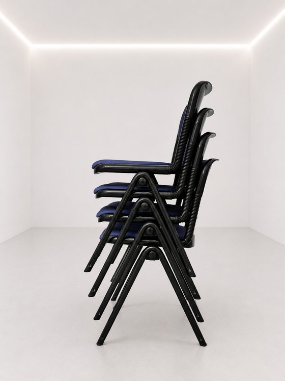 Image 1 of Set van 4 vintage bureaustoelen van Vertebra.