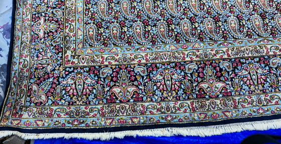 Image 1 of Antiker Kerman Kirman 370x270cm handgeknüpft Premium Qualität Meisterwerk persischer Handwerkskunst  Perserteppich Orientteppich