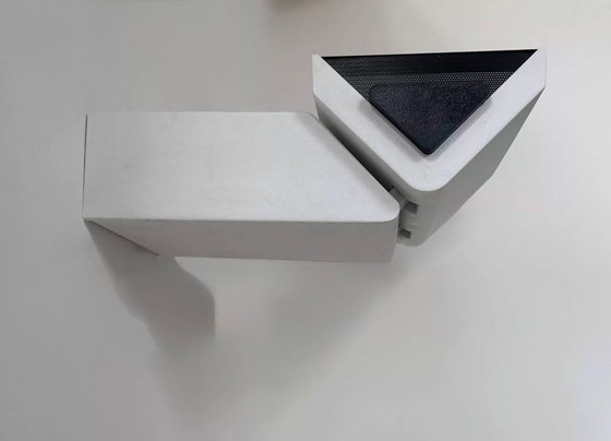 Image 1 of Lampada da parete vintage regolabile, metallo laccato bianco e nero, LITA, Francia, 1970