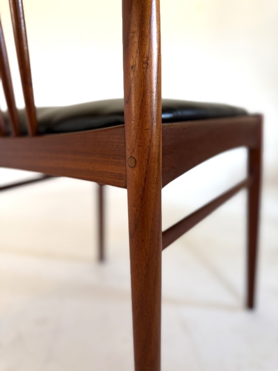 Image 1 of Ensemble de 6 chaises de salle à manger danoises vintage des années 60