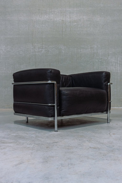 vintage 1980s original cassina Lc3 grand confort 1 seater