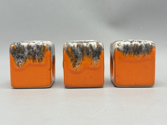 Image 1 of Vintage set of 3 ceramic candlesticks