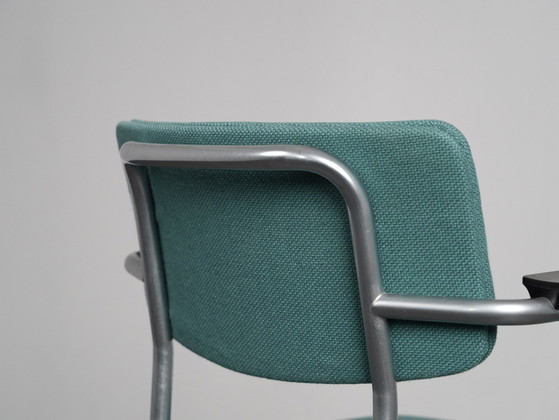 Set of 3 Modernist Cantilever Armchairs, Netherlands, 1990s, Dining chairs, Wool, Grey (photo 8 of 10)