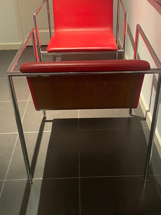 Image 1 of Set of red Italian design chairs