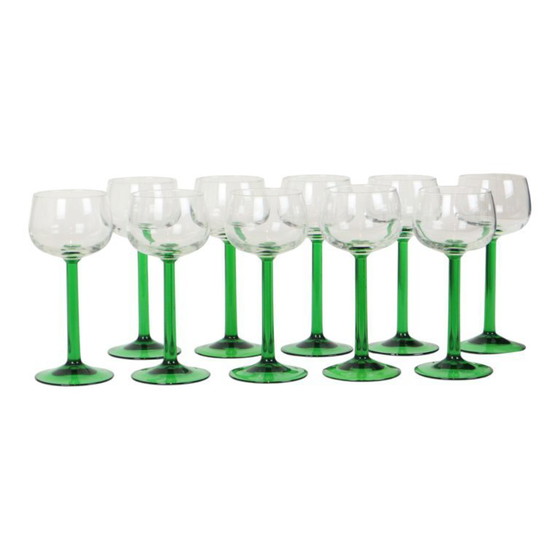 Image 1 of Set Van 10 Vintage Luminarc Wijnglazen