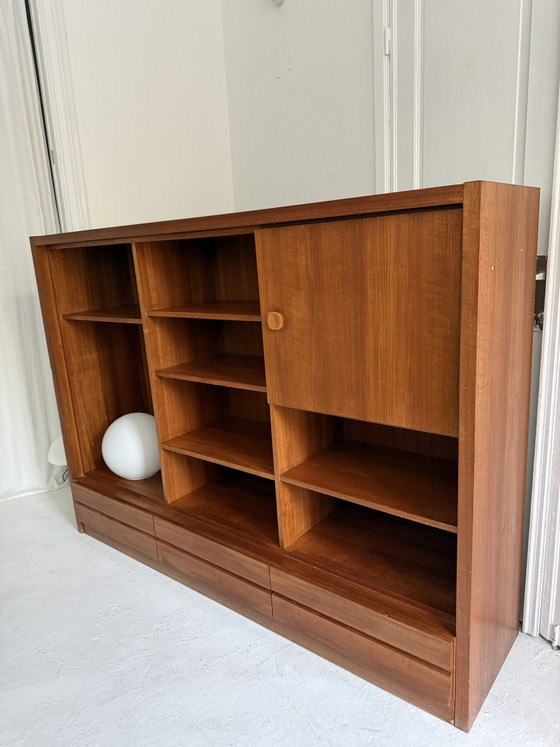Image 1 of Vintage Scandinavian teak bookcase, 1970s