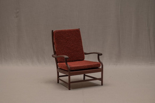 Rara poltrona danese di ispirazione cinese, anni '60