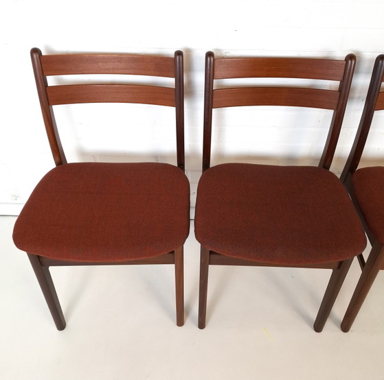 Image 1 of 6x vintage eetkamerstoel Deens design jaren 70