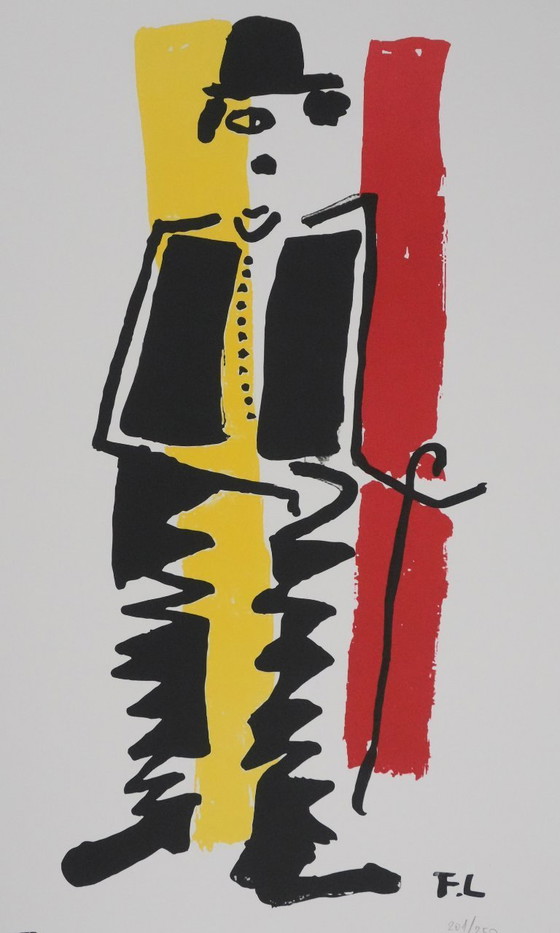 Fernand Léger: Charlie Chaplin, gesigneerde lithografie – Litho's & Zeefdrukken, Paper (photo 3 of 8)