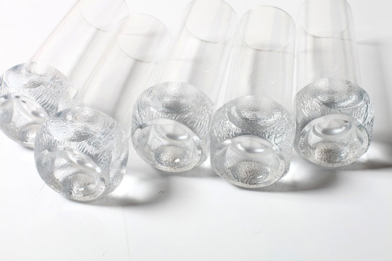Set van 5 heldere kristallen drinkglazen uit het midden van de 20e eeuw / Italië / jaren 1980 (photo 14 of 14)