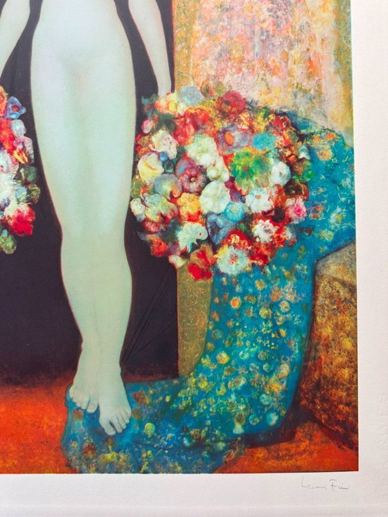 Image 1 of Leonor Fini - Rare print, woman holding flowers