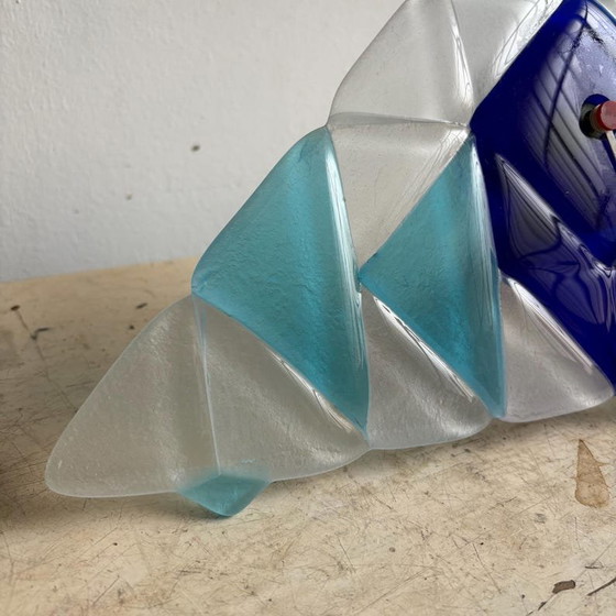 Image 1 of Orologio da tavolo vintage, vetro di Murano, di Nason & C.