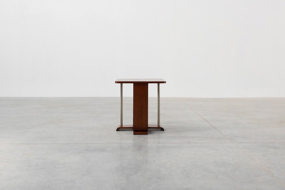 Image 1 of Tavolino quadrato Art Déco impiallacciato in rovere, Francia 1925 ca. 1925