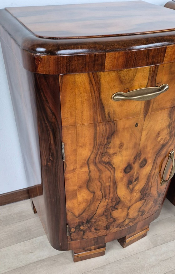 Image 1 of Mesitas de noche Art Déco Emiliani de 1928