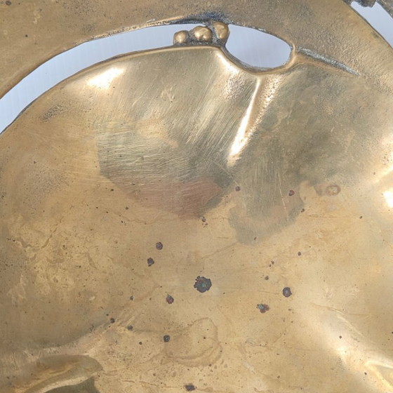 Image 1 of MAGNIFICENT VINTAGE FRUIT BOWL 1970S IN SOLID GILT BRONZE