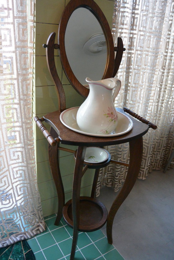 Mobile lavabo completo con supporto – Console, Legno, Ceramica (photo 2 of 7)