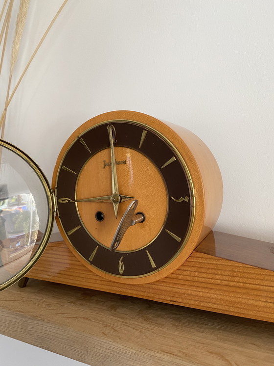 Image 1 of Chiming Mantel Clock, mid-century modern, Nederlands design uit de jaren 50