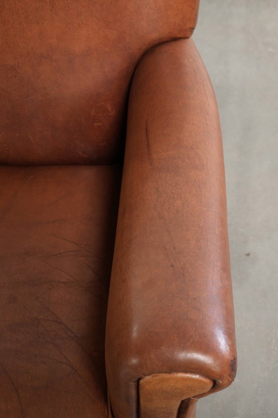 2x Fauteuils en cuir de mouton beaux et confortables avec de belles couleurs et un design intemporel (photo 9 of 14)