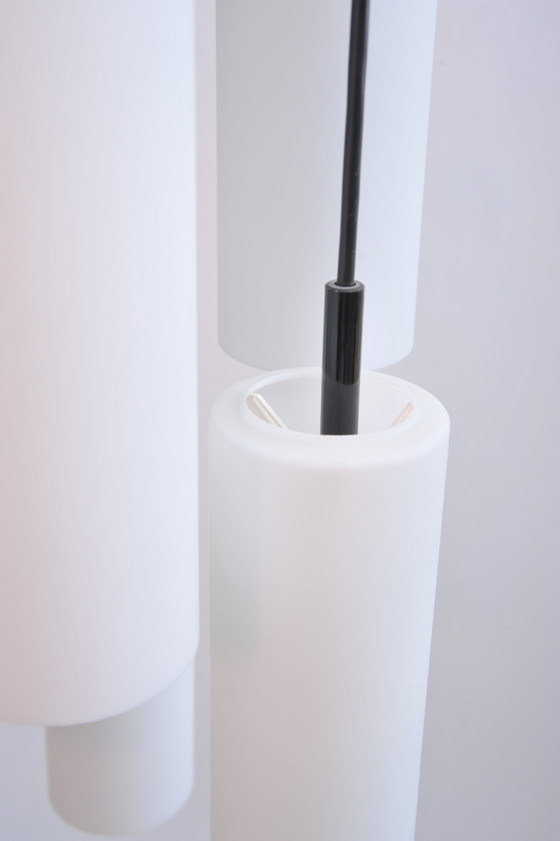 Image 1 of Staf cascadelamp met 6 glazen buizen (jaren 1970)