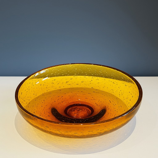 Vintage glazen schaal in Murano-stijl
