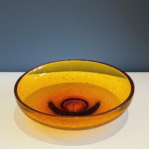Vintage glass bowl in Murano style