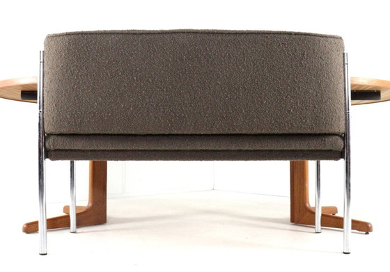 Image 1 of Vintage eetkamerbankje stoelen eetstoelen nieuw gestoffeerd