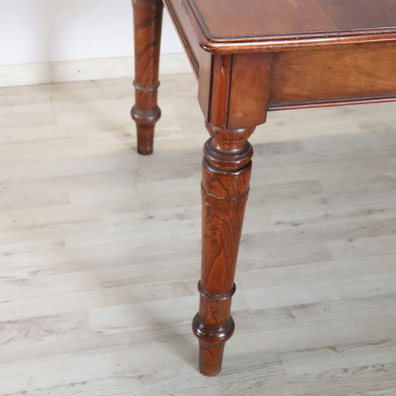 Extendable Dining Table in Walnut and Oak Wood, Italy Early 20th Century (photo 4 of 14)