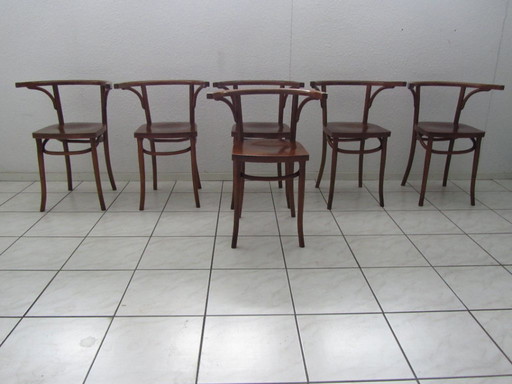6x sehr seltene Luterma Esszimmerstühle (1870-1920)
