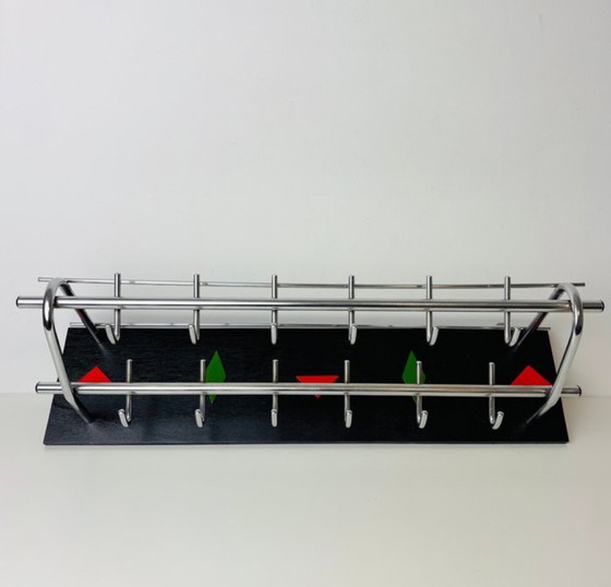 Image 1 of Vintage Modernist geometric wall coat rack