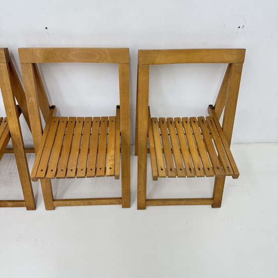Image 1 of Set van 4 Aldo Jacober voor Alberto Bazzani klapstoelen, jaren 1960