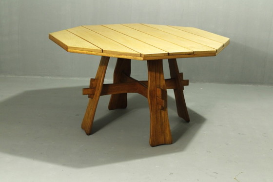 Image 1 of Brutalist Teak Garden Table, 1970s