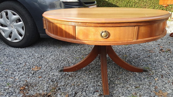 Image 1 of Mahoniehouten drumtafel